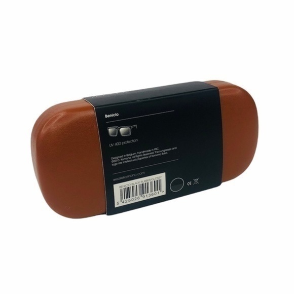 KOMONO Benicio Black Rubber Glossy Sunglasses NWT - Picture 11 of 12